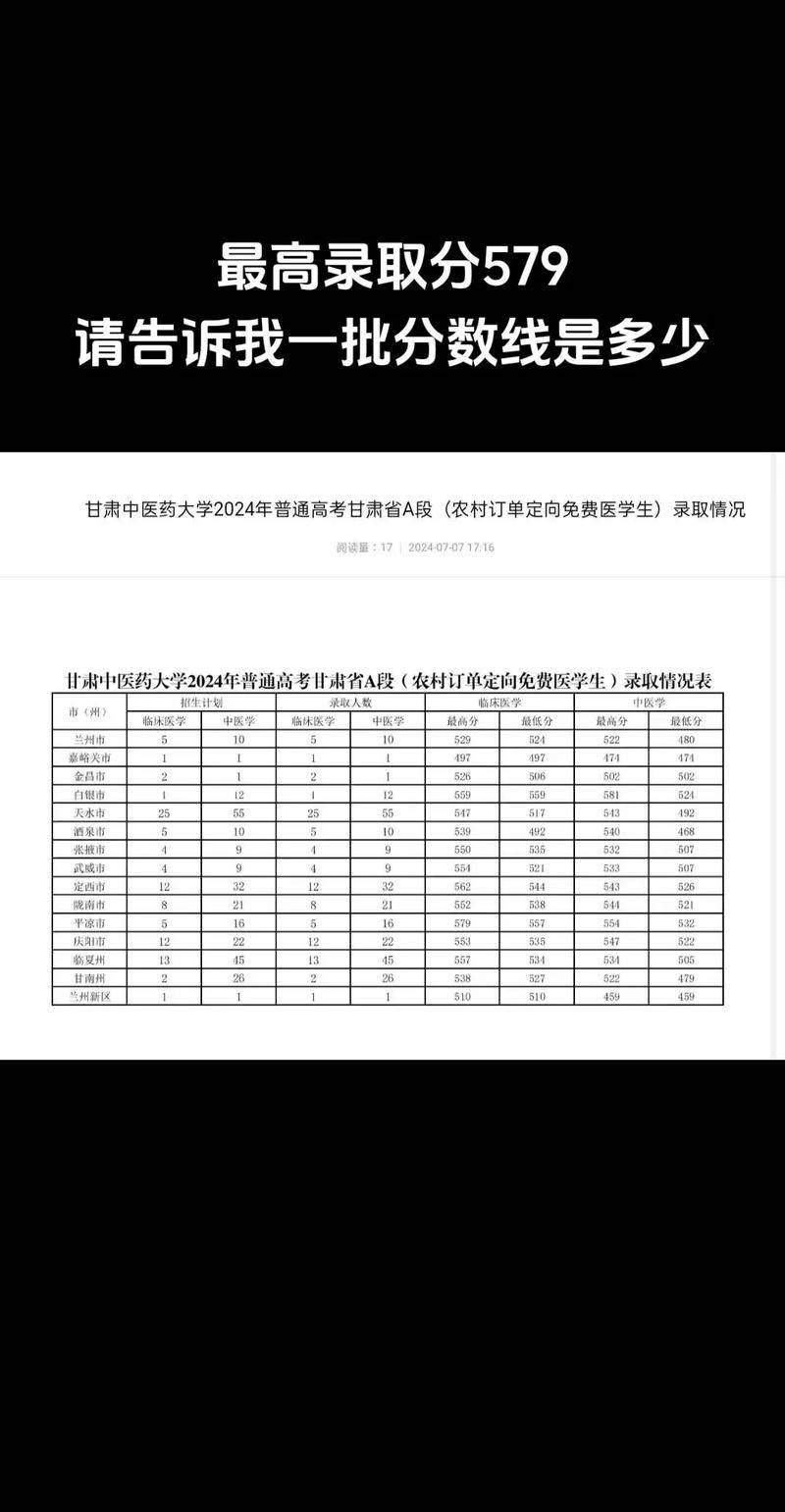 甘肃中医学院各专业录取分数线_甘肃中医学院分数线_甘肃中医药大学录取分数线多少