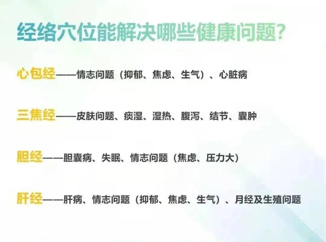 养生中医经络项目名称_中医经络养生项目_养生中医经络项目有哪些